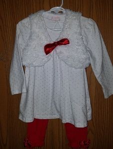Nannette Baby 24/mo 3 piece Holiday outfit